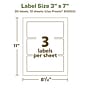 Avery EcoFriendly Laser/Inkjet Rectangle Multipurpose Labels, 3" x 7", White, 30/Pack (94250)~#|#~2056D9A8-86DF-4C5E-83139CB4AA52A893_sc7