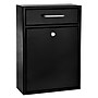 AdirOffice Steel Large Wall Mounted Drop Box Interoffice Mailbox, Key Lock, Black (631-04-BLK-PKG)~#|#~2059BC9D-D7E0-4645-8B6B3B2151314BC0_sc7