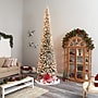 Nearly Natural 12' Flocked Pencil Artificial Christmas Tree with 1000 Clear Lights and 1819 Bendable Branches (T3333)~#|#~205BF192-2E37-46F8-A938815CB62FC4F7_sc7
