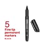Staples Duramark Permanent Marker, Fine Tip, Black, 5/Pack (ST62954)~#|#~205C896F-2A7B-4EB8-936B17D47643EA73_sc7