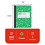 STAPLES Composition Notebook, 9.75” x 7.5”, Wide Ruled, 100 Sheets, Green Cover~#|#~205CB520-7CEB-446C-89FB632C4396810A_sc7