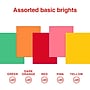 Staples 65 lb. Cardstock Paper, 8.5" x 11", Basic Brights Assorted, 100 Sheets/Pack (92105)~#|#~2061E332-3267-4193-9FFB0A0C48F25AE5_sc7