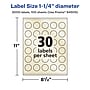 Avery Pearlized Ivory Circle Multipurpose Labels, 1.25" Dia., Ivory, 3000/Box (94505)~#|#~2064BBB2-3AC4-46B4-A7A2A71840AF24BC_sc7