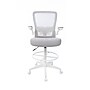 Boss Flip Arm Mesh/Fabric Stool with Footrest and Lumbar Support, Gray/White (B16366WT-GY)~#|#~20662D43-0B6B-44FB-A569B7030B17774A_sc7