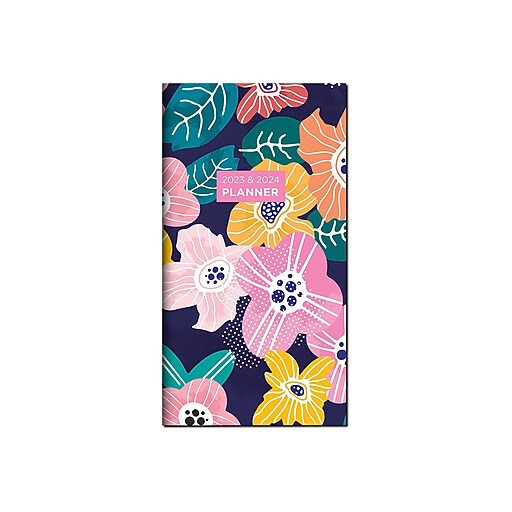 2023-2024 TF Publishing Graphic Flowers 3.5" x 6.5" Monthly Planner
