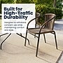 Flash Furniture Lila 28'' Square Table with 2 Rattan Stack Chairs, Dark Brown (TLH073SQ037BN2)~#|#~20691433-60E2-4D2D-8CA3EE4B04FA7852_sc7