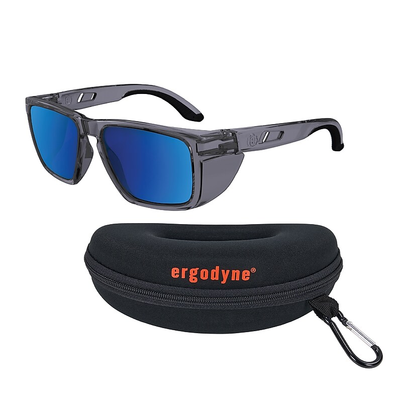 Ergodyne Skullerz SIXTEN-AFASPM Anti-Fog Safety Glasses, Blue Lens (58240) image 1