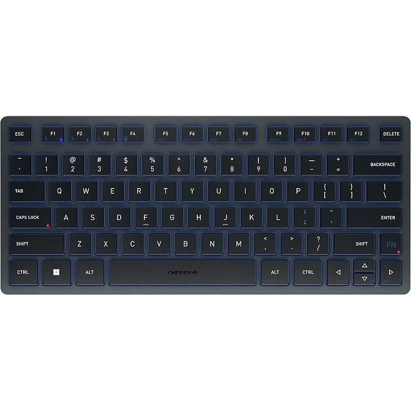 Cherry KW 7100 MINI BT Wireless Multi-Device Compact Keyboard, Slate Blue (JK-7100US-22) image 1