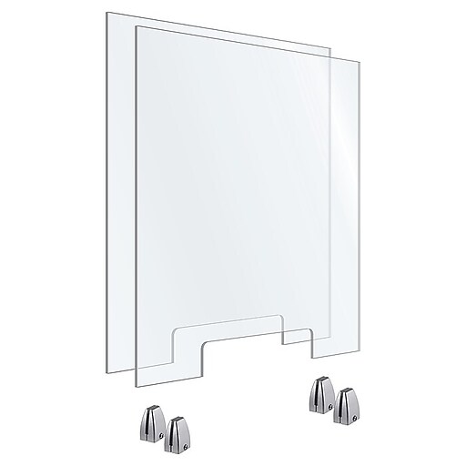 OfficeSource Acrylic NonTackable Desktop Privacy Screens w/ Brackets