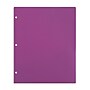 Staples 3-Hole Punched 2-Pocket Plastic Portfolio Folder, Purple (52809)~#|#~207A71DD-5F16-4765-AA356A1BA57D4013_sc7
