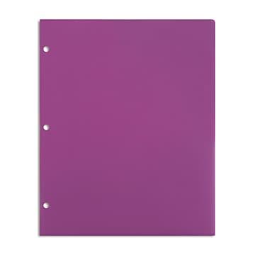 Staples 3-Hole Punched 2-Pocket Portfolios, Purple (52809)