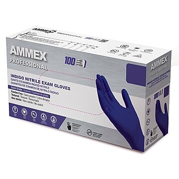 Ammex Professional Series Powder Free Nitrile Exam Gloves, Latex
