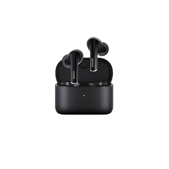 Denon Wireless Active Noise Canceling Earbuds, Bluetooth, Black 