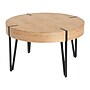 Storied Home Astoria Wooden Round Side Table, Natural/Black (EC0561)~#|#~2082E20C-7FCC-4860-838F79443324B4D2_sc7