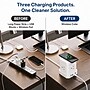 Uncaged Ergonomics Wireless Cube Power Strip with 15W Wireless Charger, 4 AC Outlets, 4 USB Ports, 10' Cord, White (WC-10-W)~#|#~2084B184-23CA-46DE-B0E1FF1BEC2CE08A_sc7