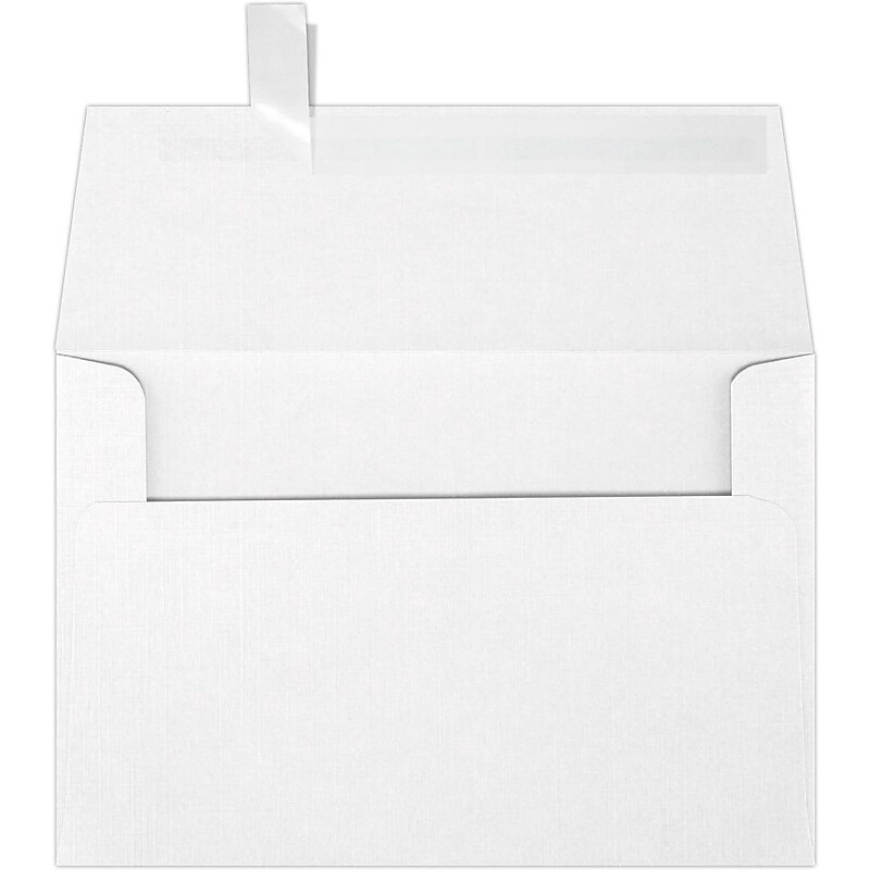 JAM Paper Self Seal Invitation Envelope 4 1/4" x 6 1/4", White Linen, 50/Pack (4872-WLI-50) image 1