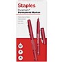 Staples Duramark Permanent Marker, Ultra Fine Tip, Red, Dozen (ST62947)~#|#~2090C2EE-8210-4492-97A788AE1180EFD2_sc7