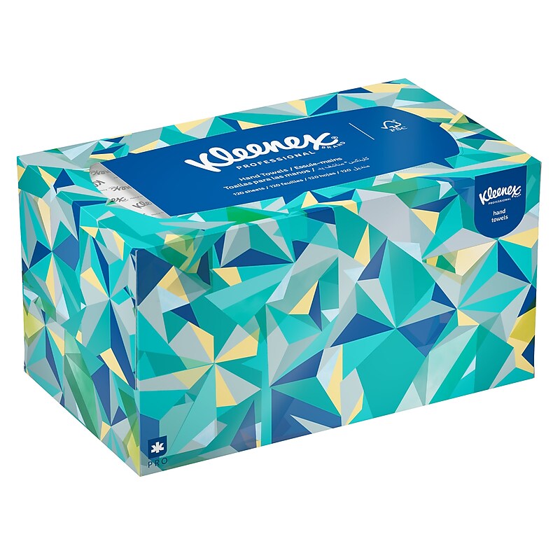 Kleenex Pop-Up Recycled Multifold Paper Towels, 1-ply, 120 Sheets/Pack, 18 Packs/Carton (01701) image 1