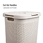 Mind Reader 15.85-Gallon Laundry Hamper with Lid, Plastic, Ivory, 2/Set (60HAMP2PK-IVO)~#|#~2099F3BF-DA05-4A13-BD91F11D9D560F42_sc7