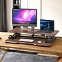 Mount-It! 38"W Electric Rectangular Adjustable Standing Desk Converter, Dark Walnut (MI-8011)~#|#~209B8BCE-A030-43D4-A56840D318910611_sc7