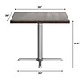 Flash Furniture Bennett Square Shaped Wooden Commercial Indoor Table, 36" x 36", Dark Brown Top/Silver Base (GSFSQ36DBT3030S)~#|#~209C4035-19B2-48A9-9FFC16585B0EB011_sc7