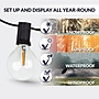 Newhouse Lighting Globe Party LED String Lights w/ Wireless Remote Dimmer, 50 ft., Black (PSTRINGLEDDIM)~#|#~209FB4C9-863B-494C-B4355D5CB9770C45_sc7