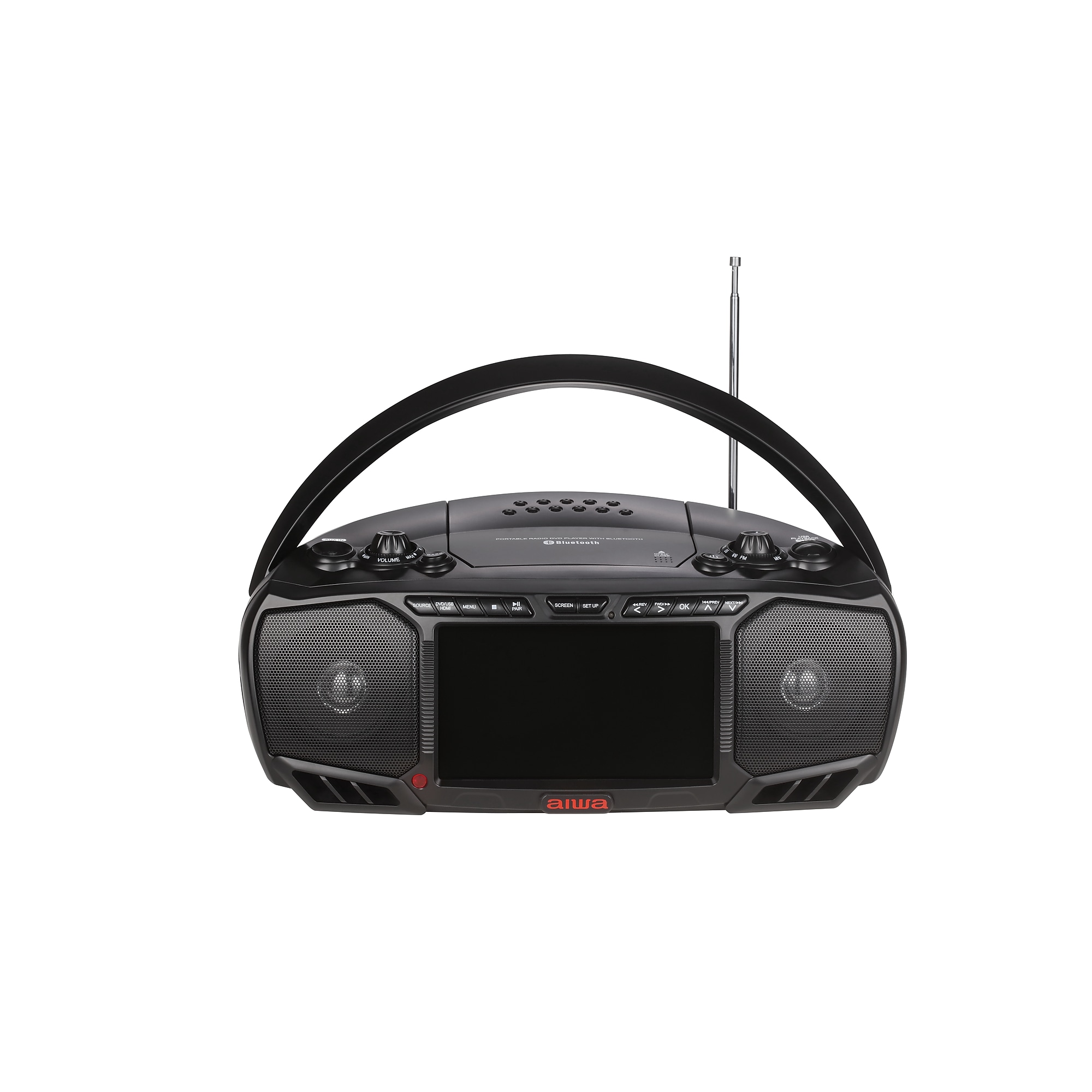 Aiwa Wireless Bluetooth Portable Media Boombox, Black (AI7001-BLK-STK-2) Sansujyuku sansujyuku.com