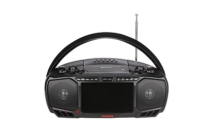 Aiwa Wireless Bluetooth Portable Media Boombox, Black (AI7001-BLK-STK-2) Sansujyuku sansujyuku.com