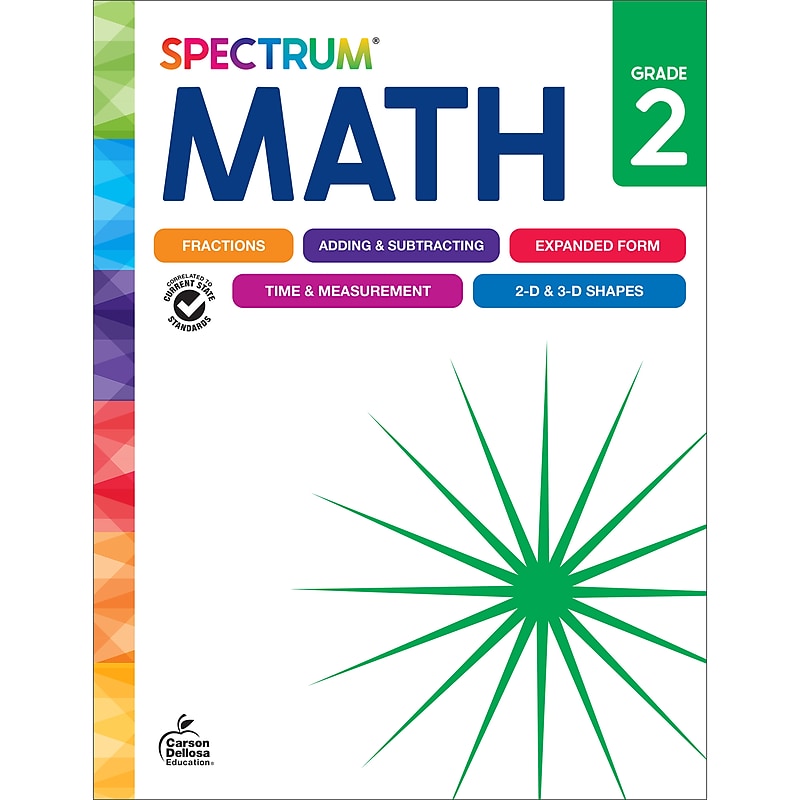 Carson-Dellosa Spectrum Math Workbook, Grade 2 image 1