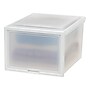 Iris Plastic Storage Bin With Sliding Door, White, 3/Pack (500057)~#|#~20AA20FA-FD13-4506-A6039C2AB483E277_sc7