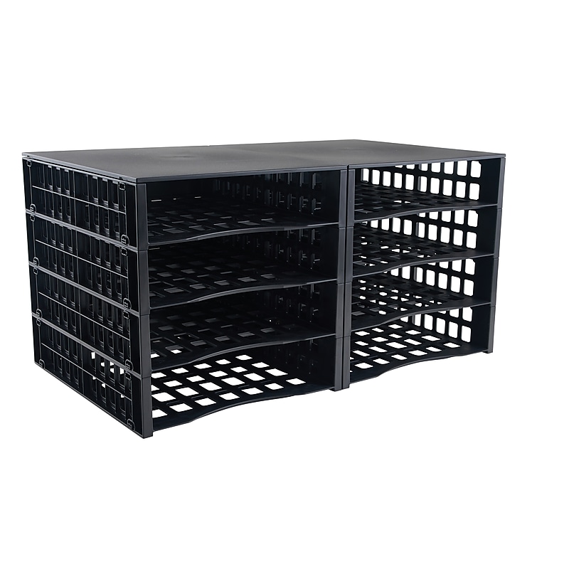 Thinkspace Literature Organizer 8-Compartment Literature Organizers, 21" x 12.25", Black (39443) image 1
