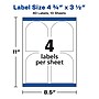Avery Print-to-the-Edge Laser Arched Labels, 3-1/2" x 4-3/4", Textured White, 40 Labels/Pack (22826)~#|#~20B36EF1-3834-4684-94E11D99B6460C09_sc7