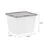 Iris 36 Quart Snap Top Plastic Snap Closure Storage Bin, Clear, 6/Pack (585105)~#|#~20B71F6A-24C4-499C-A8684F74F91FB680_sc7
