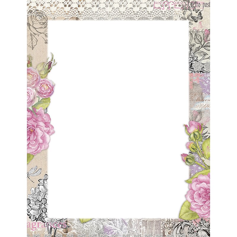 Great Papers Vintage Scrapbook Everyday Letterhead, Multicolored, 50 Sheets/Pack (2025011) image 1