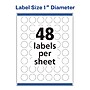 Avery Laser/Inkjet Circle Multipurpose Labels, 1"  Dia, Glossy White, 4800/Box (94500)~#|#~20BB0BAC-C0E5-431F-BBB89B93C00E729B_sc7