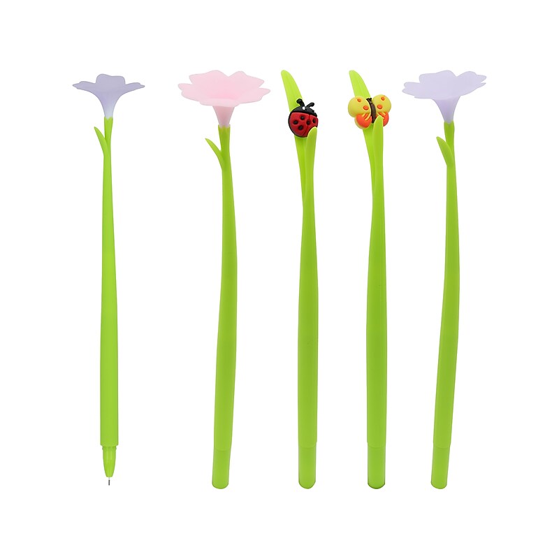 Merangue Flower and Insect Gel Pen, Fine Point, 0.7mm, Black Ink (38Q1-4160-00-000) image 1