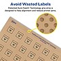 Avery Square Labels, 1" x 1", Kraft Brown, 1,200 Labels/Pack (94103)~#|#~20C55191-3B5C-4A2C-A4DFFE334EE7F0B3_sc7
