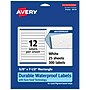 Avery Laser/Inkjet Rectangle Waterproof Multipurpose Labels, 7.5"  x 0.625", White, 300/Pack (94119)~#|#~20C93621-4BD7-458E-BC7D25452A1A56C4_sc7