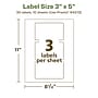 Avery EcoFriendly Laser/Inkjet Rectangle Multipurpose Labels, 3" x 5", White, 30/Pack (94213)~#|#~20C99F7A-923C-4E6A-ACA4B0C3654F05D8_sc7