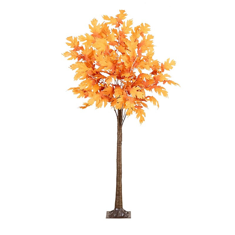 Nearly Natural 6' Pre-Lit Autumn Maple Artificial Fall Tree with 300 Warm White LED Lights (T4761) image 1