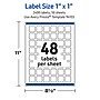 Avery Waterproof Square Laser Multipurpose Labels, 1" x 1", White, 2400/Box (19479399470)~#|#~20CFC04E-7FA0-46E1-95045456DBF3DF99_sc7