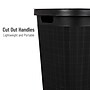 Mind Reader 15.85-Gallon Hamper with Lid, Plastic, Black (60FABHAMP-BLK)~#|#~20D06DBA-4CBF-456B-9B697668FCB99D6D_sc7