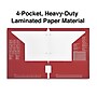 Staples 3-Hole Punched 4-Pocket Paper Folder, Red (ST56209-CC)~#|#~20D35553-B3D7-4F57-B951D63E7527EF20_sc7