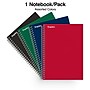 Staples® 1-Subject Subject Notebooks, 5" x 7", College Ruled, 100 Sheets, Assorted (83357)~#|#~20DD2564-62E0-4AED-AE9B6807A56244D9_sc7