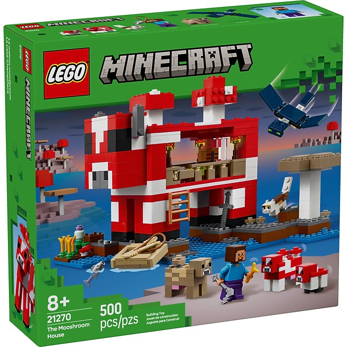 LEGO Minecraft The Mooshroom House, 500 Pieces (21270) | Staples