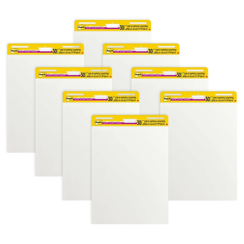 Post-it Super Sticky Easel Pad, 25" x 30", 30 Sheets/Pad, 8 Pads/Pack (559VAD8PK) image 1