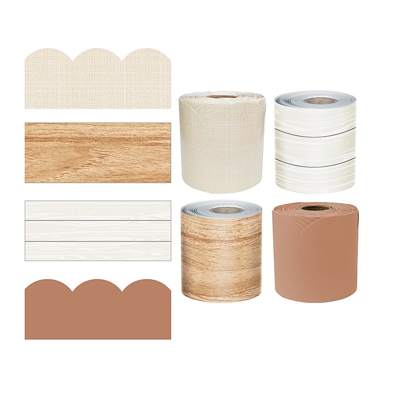 Carson Dellosa Education 4 rolled borders Boho Neutral image 1