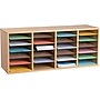 AdirOffice 500 Series 24-Compartment Literature Organizer, 39.3" x 11.8", Medium Oak (500-24-MEO)~#|#~20F81F0E-0D56-4C16-ABF9EEDFB3CC87F1_sc7