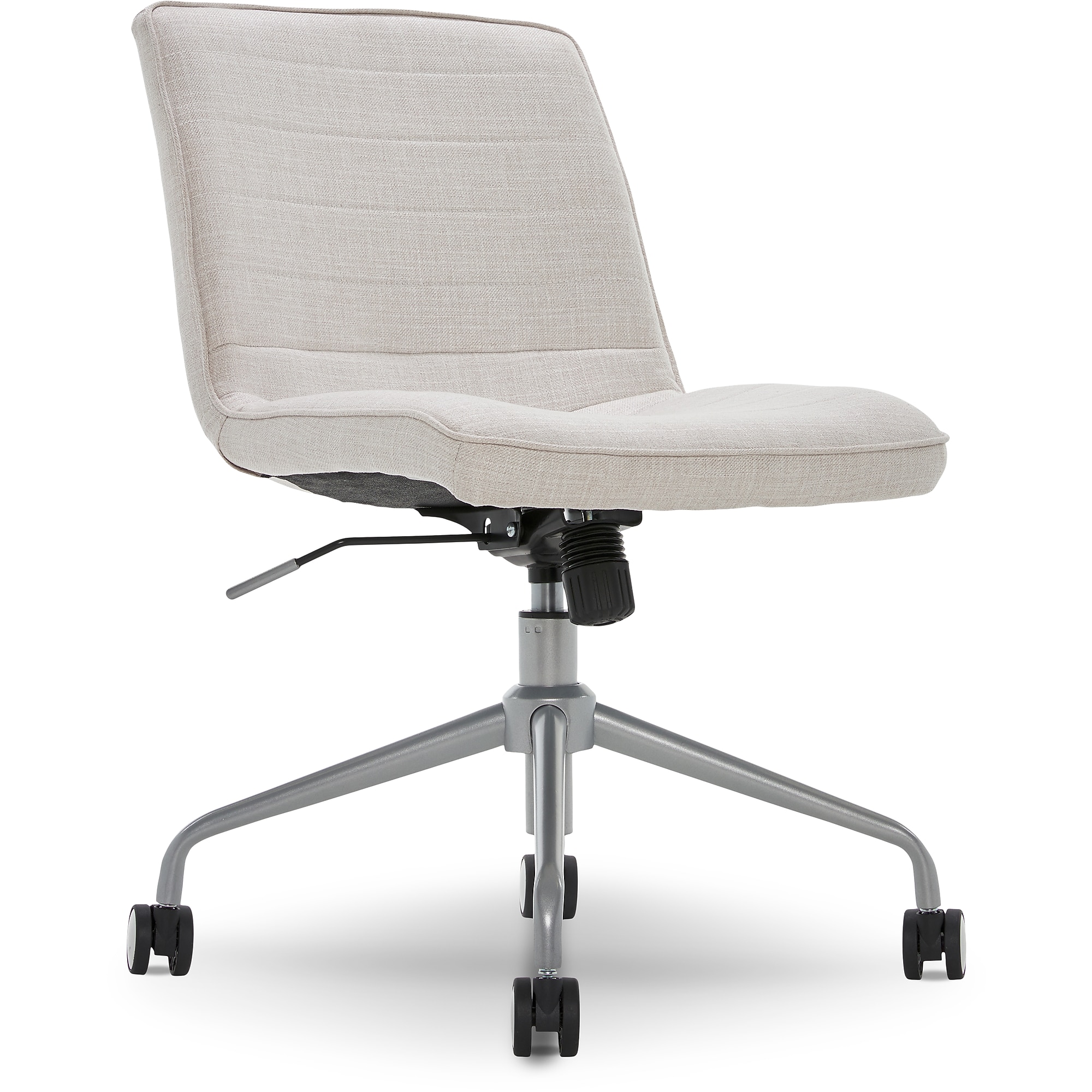 ELLE Decor Adelaide Armless Fabric Task Chair, Ivory (48214B) Sansujyuku sansujyuku.com