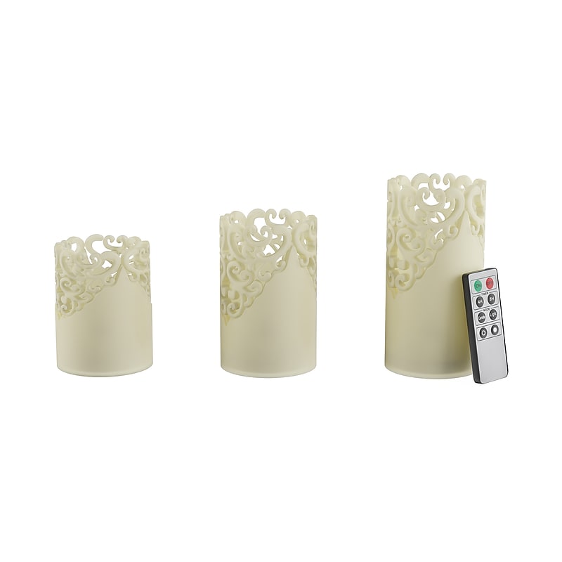 Lavish Home Flameless LED Candle Set, 3/Set (80-FC1007) image 1